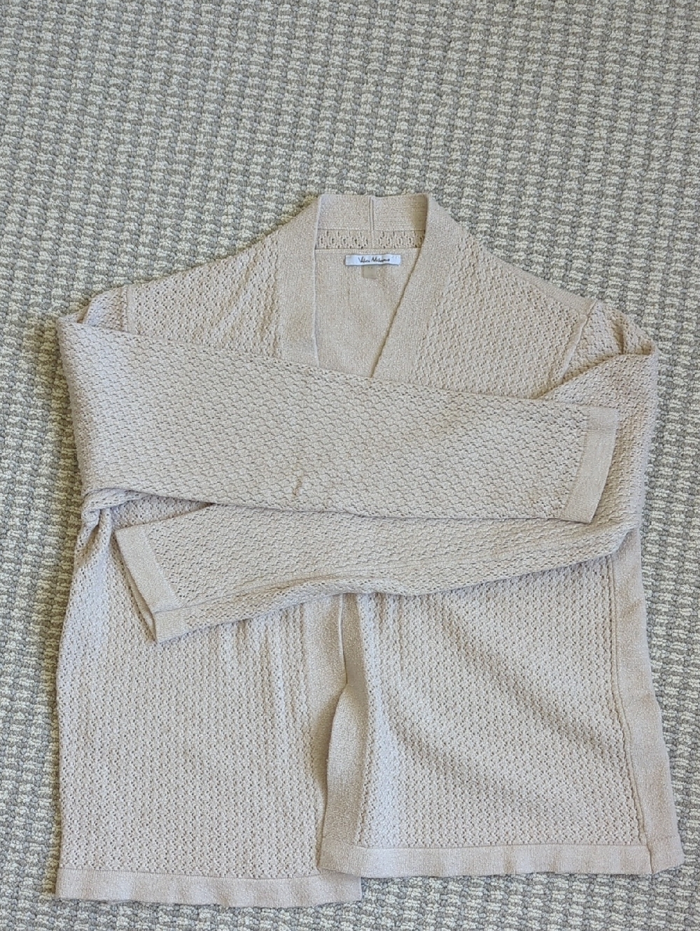Milano Cream Textured Knit Cardigan